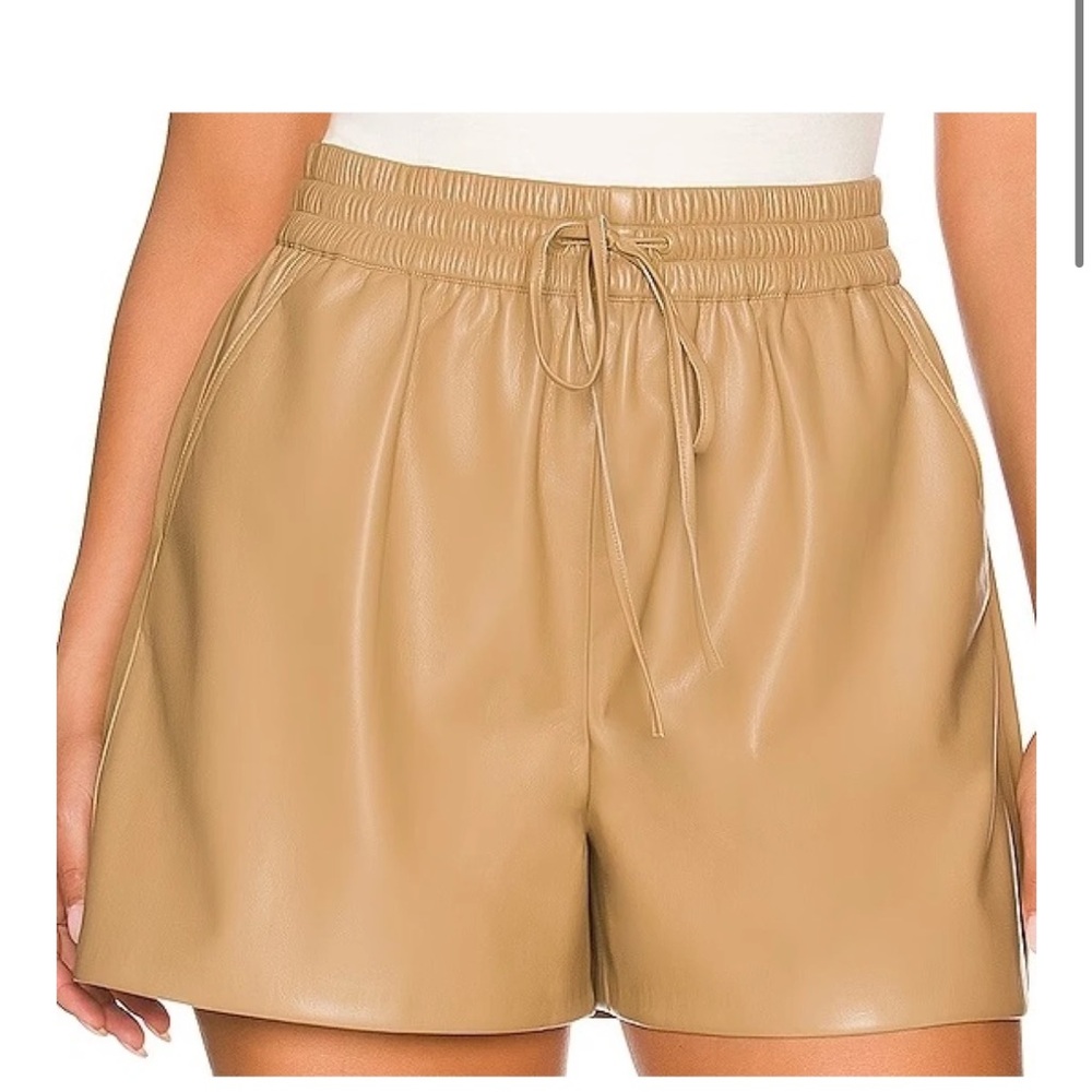 REVOLVE X LITA Lamb Leather Drawstring Shorts